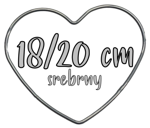 Metalowe Serce do wianków, stroików i łapaczy snów 20 cm
