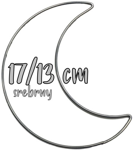 Metalowy księżyc 17 cm