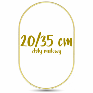 Obręcz owalna złota matowa 20/35 cm 