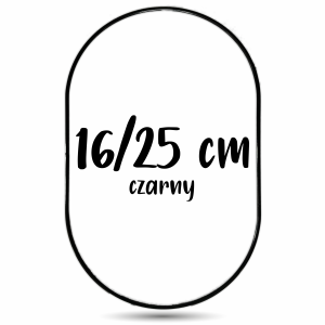 Obręcz owalna czarna 16/25 cm