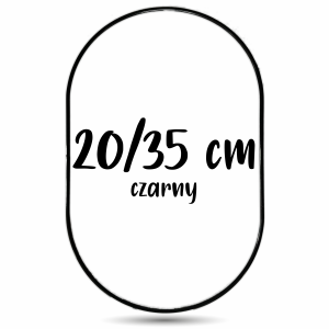 Obręcz owalna czarna 20/35 cm 