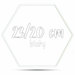 Obręcz heksagon biały 23/20 cm