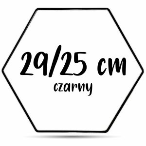 Obręcz heksagon czarny 29/25 cm 